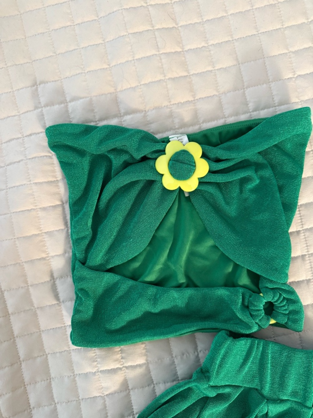 Lucy in the Sky Green Two-Piece Set with Yellow Flower Accent - Picture 2 of 6